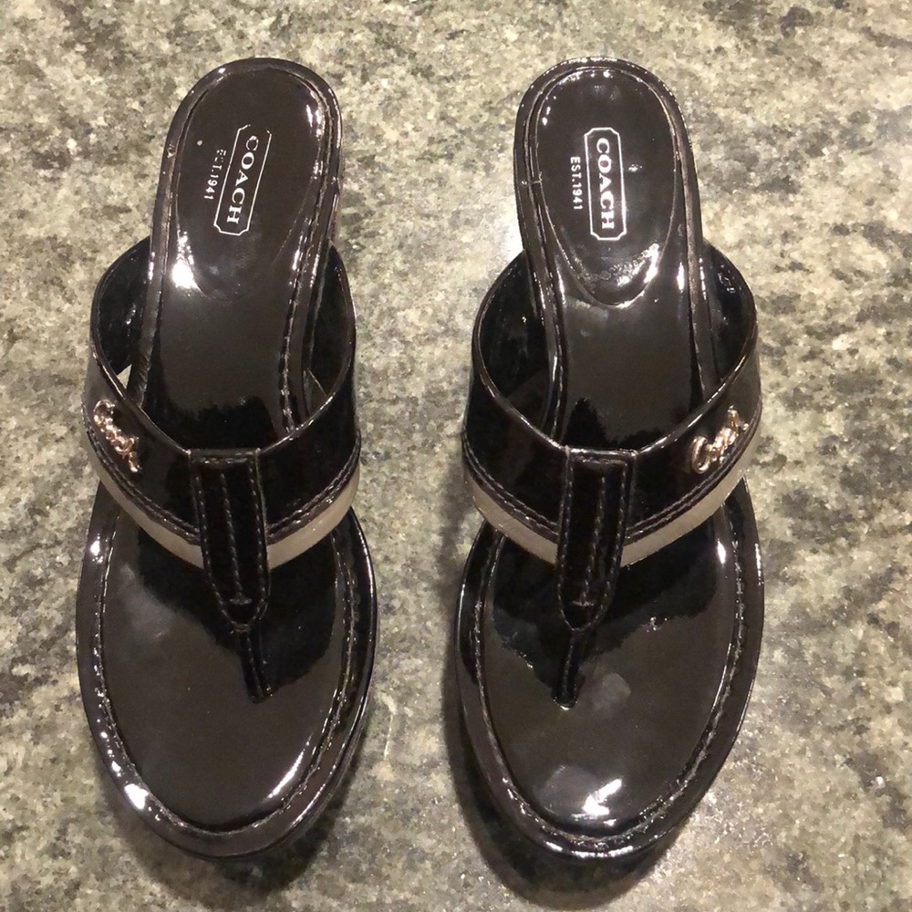 Coach platform sandals size 8